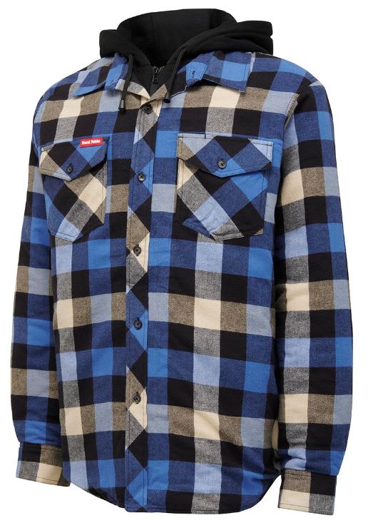 Hard Yakka, Quilted Shacket, Y06690 - Blue (Size: 2XL)