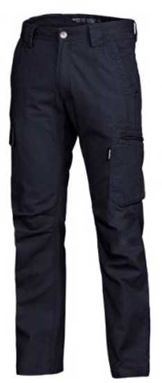 KingGee Canvas Tradie Pant K13280 in Oil Navy, featuring 12 pockets, durable cotton, and UPF 50+ protection for tradespeople.