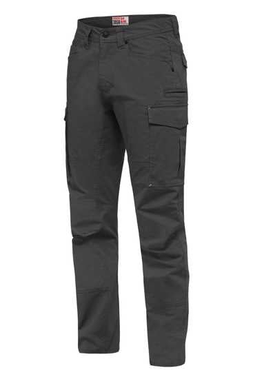 Hard Yakka Ripstop Cargo Pant in Charcoal, size 72, featuring durable fabric, multiple pockets, and UPF 50+ protection.