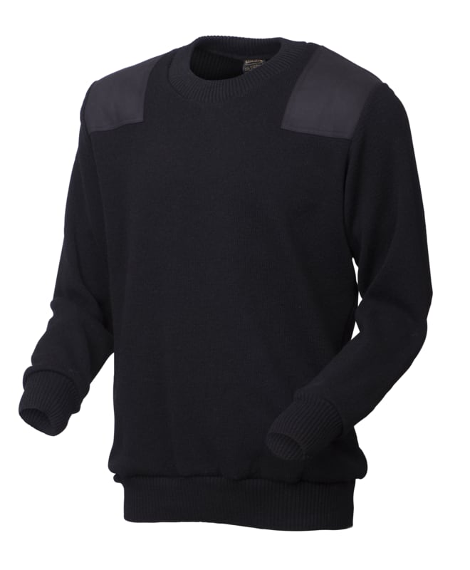 Timbo, Wool Blend Classic Crew Neck Jersey, BJ4 - Navy - 5XL