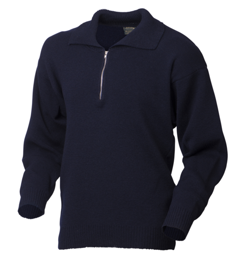 Timbo Black Wool Blend 1/2 Zip Jersey in XL, cozy knit for warmth, stylish collar, ideal for winter activities.