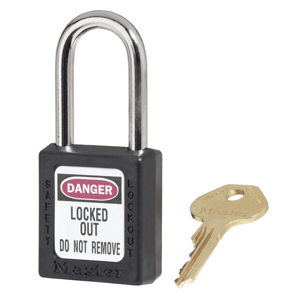 Master Lock 0410 Lockout Padlock - KEYED DIFFERENT 38mm - Black