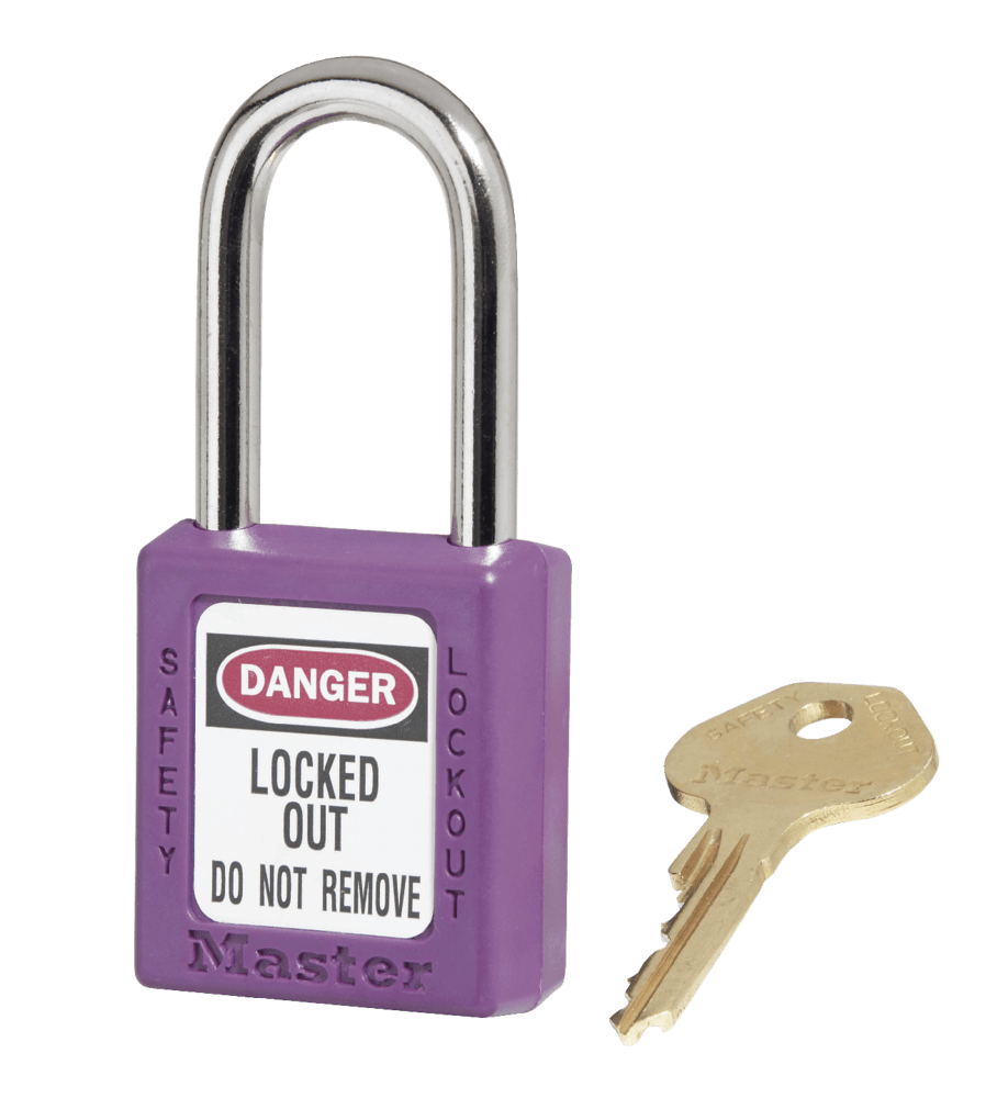 Master Lock 0410 Lockout Padlock - KEYED DIFFERENT 38mm - Purple
