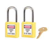 Master Lock 0410 Zenex Safety Lockout Padlock KEYED ALIKE, 38mm 2 (Pack)