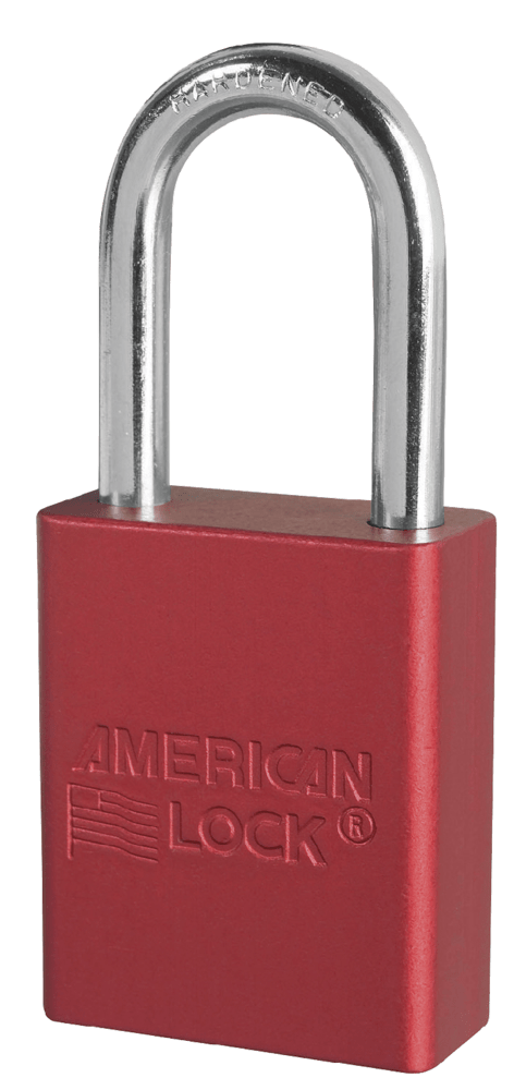 Master Lock S1106 Anodize Aluminum Lockout Padlock Keyed Different,38mm - Red