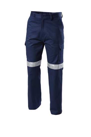 Hard Yakka, Foundations Taped Cargo Pant, Y02750 (Pair) - Navy - Size: 17