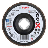 125mm 80g Flap Disc Zirconia Angled Bosch X-Lock (Each)