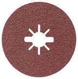 125mm Bosch X-Lock Fibre Disc with durable aluminum oxide grain for efficient metal grinding and easy tool-free changes.