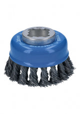 75mm 0.5mm Twist Knot Cup Brush Steel Bosch X-Lock (Each)