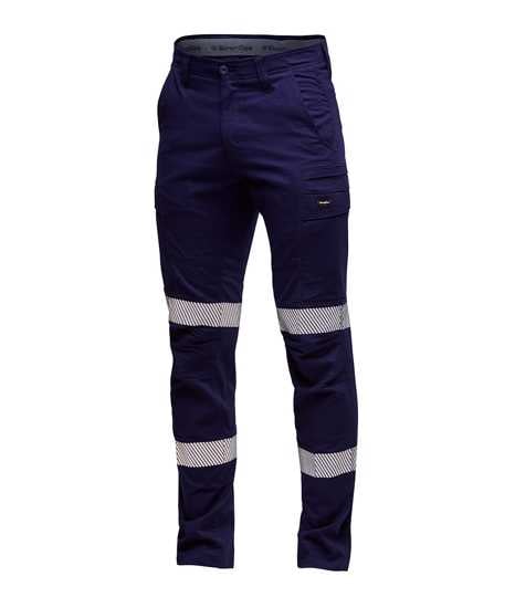 KingGee Ripstop Pro Bio Motion Pant in navy, size 82, featuring durable fabric, enhanced visibility, cooling vents, and a secure fit.