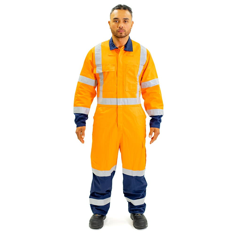 Bison, TTMC X-Back Overall, 43302X - Orange/Navy - 97
