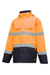Hard Yakka, 34cal Hi Vis Flame Resistant Jacket - Orange/Navy - L