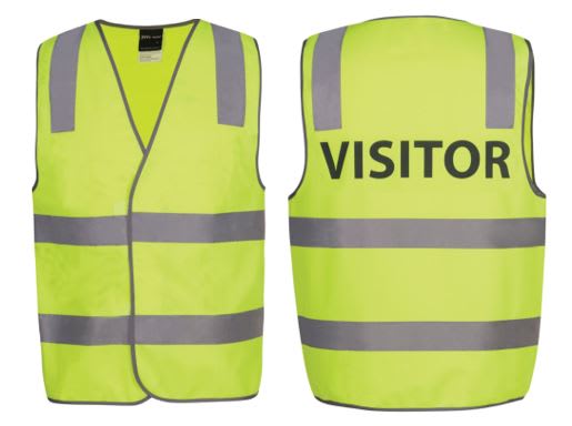JB's Wear, Hi Vis Visitor Vest, 6DNS - Lime - S