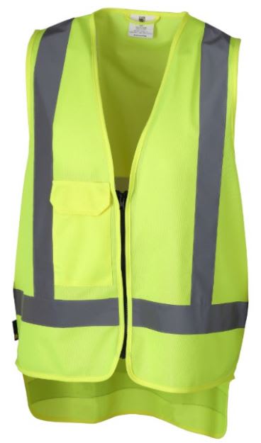 Workhorse, Hi Vis Safety Vest, MVE028 - Fluoro Yellow (Size: 6XL)