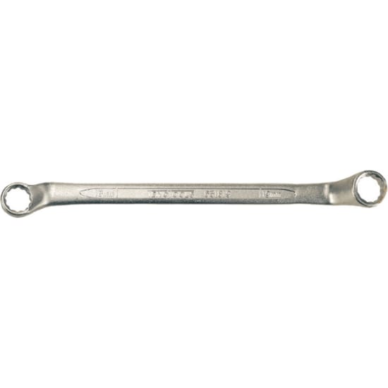 Teng 10x11mm double offset ring spanner with chrome vanadium steel, curved heads, and ergonomic design for easy access.