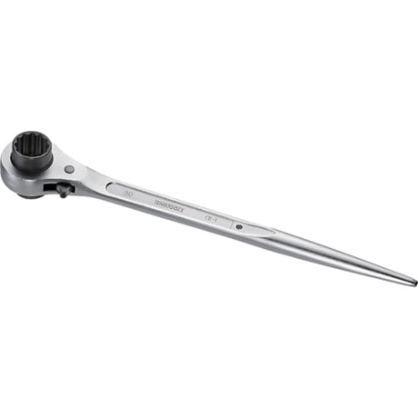 Teng 21x24mm Ratchet Podger Wrench, versatile dual-size tool, 12-point sockets, 32-tooth ratchet for efficient fastening.