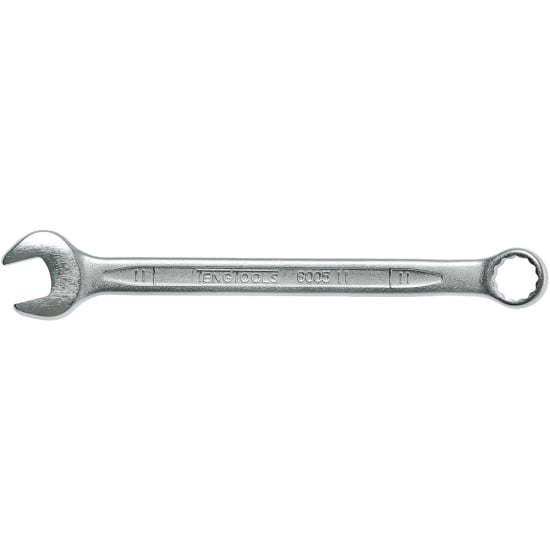 11mm Teng Combination Spanner made from Chrome Vanadium Steel with angled 12-point ring, ideal for tight spaces and damaged fastenings.