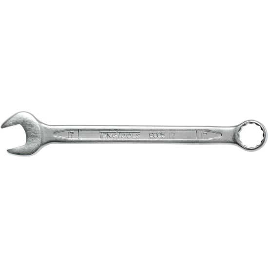 Teng 17mm Combination Spanner with 12-point ring ends, crafted from Chrome Vanadium Steel for durability and accessibility.