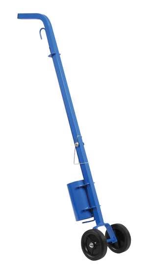 Ergonomic Dy-Mark 2 Wheel Spot Marking Handle in lightweight aluminum, perfect for precise outdoor markings without back strain.