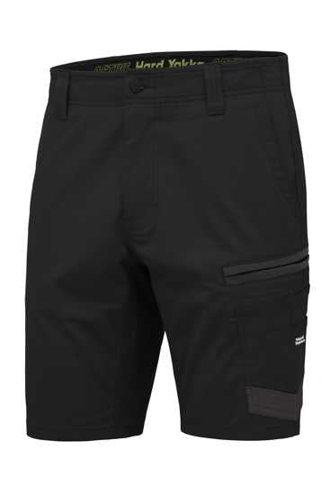 Hard Yakka, Raptor Active Short, Y05160 (Pair) - Black - Size: 92