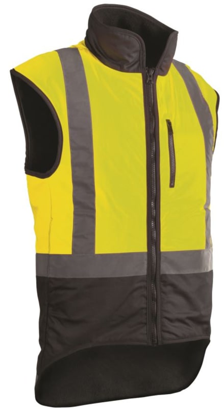 Styx Mill, Hi Vis Oilskin Vest, 23SPH - Orange/Black - M