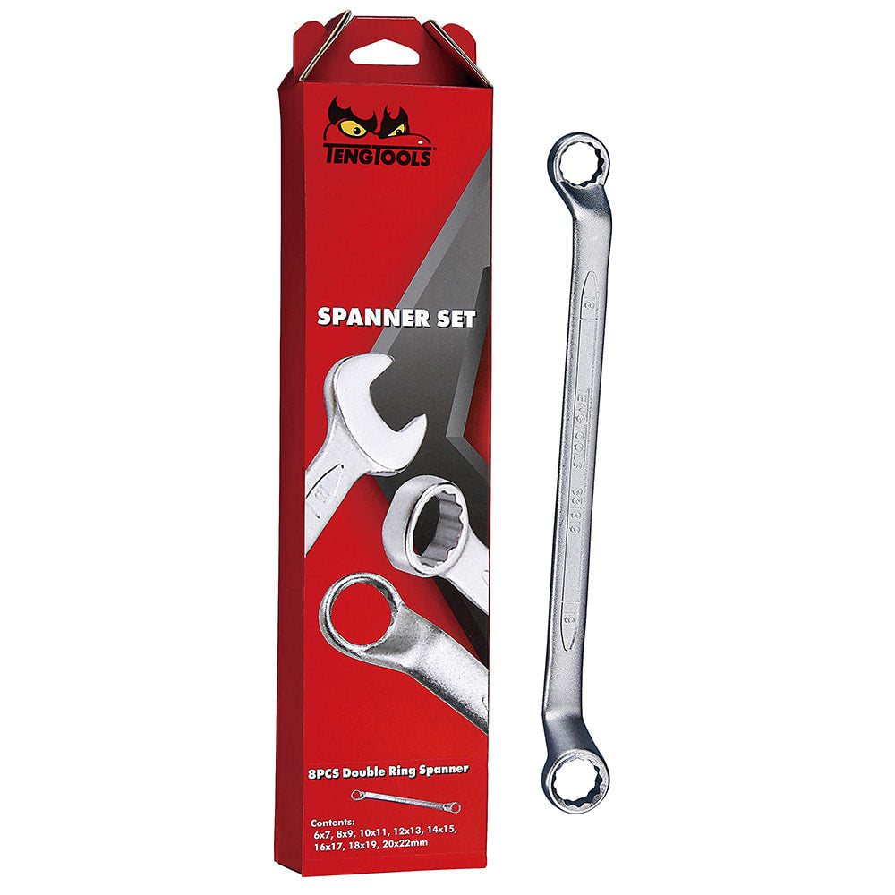 Teng Double Ring Metric Spanner Set 6308 8 Piece