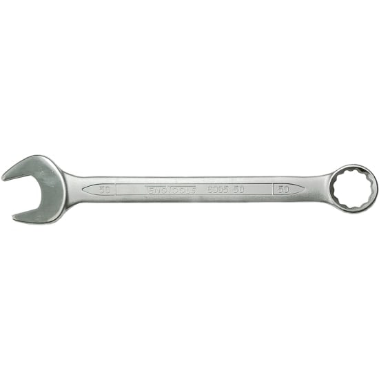 Teng Tools Combination Spanner 50mm with Chrome Vanadium Steel, 12-point offset head, and hip grip ring ends for precision.