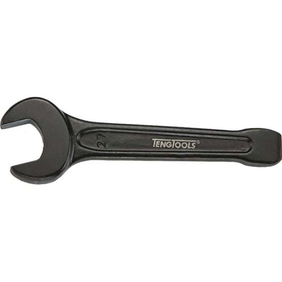 Teng 24mm slogging open-ended spanner made from chrome molybdenum, ideal for heavy-duty fastening with hammer use.