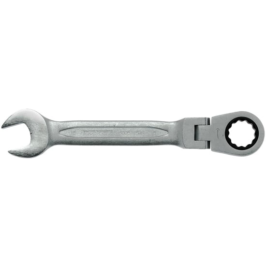 Teng 15mm Flex-Head Ratchet Combination Spanner, featuring a flexible head and 72 teeth for efficient tightening in tight spaces.