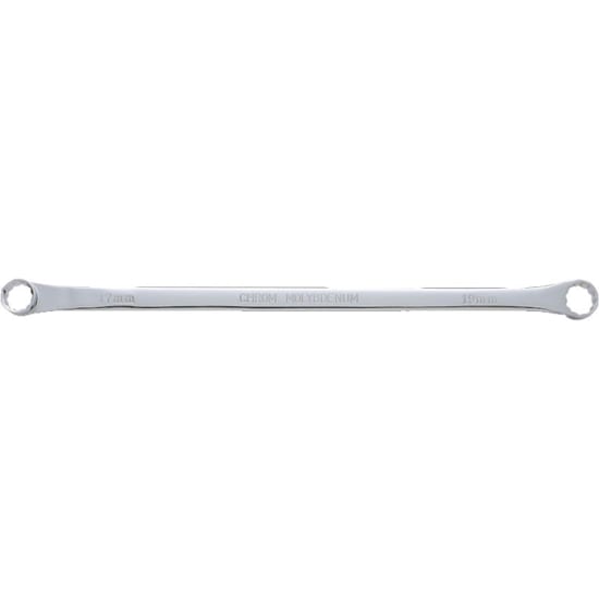 Teng 11 x 13mm double ring long spanner, 328mm long, chrome vanadium steel, versatile for tight spaces and reduced damage.