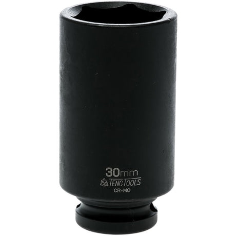 1/2in Dr. Deep Impact Socket 30mm DIN, chrome molybdenum construction with black phosphate finish, designed for durability and performance.