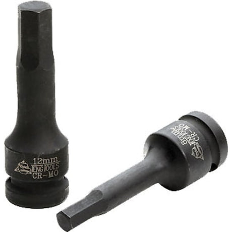 1/2in drive 10mm hex bit impact socket by Teng Tools, featuring black phosphate finish and secure fixing hole for impact wrenches.