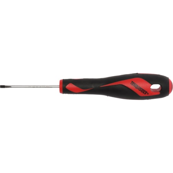 MD TT-MV+ Screwdriver FL0.8 x 4 x 150mm with ergonomic handle, TT-MV PLUS steel, ideal for slotted screws and enhanced torque.