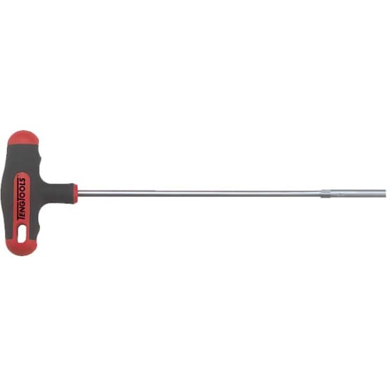 Teng 5.0mm MegaDrive T-Handle Nut Driver with ergonomic grip, chrome vanadium steel, and single hex socket for precision fastening.