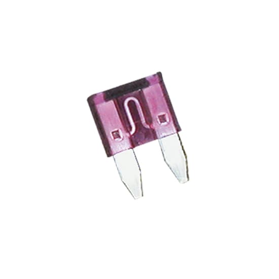 Violet 3A mini blade fuse packet for automotive repairs, ensuring reliable overload protection and easy installation.