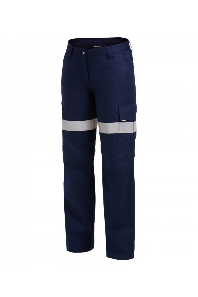 KingGee, Women's Taped Ripstop Trouser, K43825 - Navy (Size: 16)