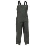 Bison 3XL Green PVC bib over trousers, 100% waterproof, elastic straps, reinforced thighs, ideal for outdoor work.