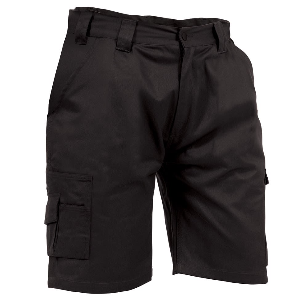 Bison, Cotton Cargo Short, 19002 - Black (Size: 102)