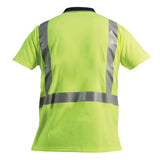 Hi Vis Microfibre Short Sleeve Polo, 23205 - Orange/Navy - L