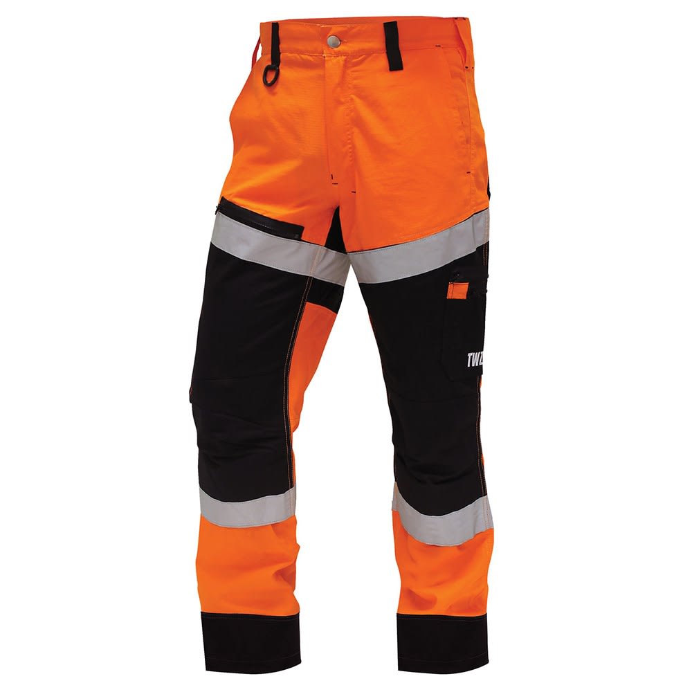 Bison, Lightweight Ripstop Taped Trouser, 170031T - Orange/Black - 102