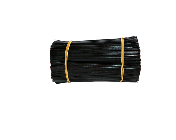 Black twist ties, 100mm long, 2000 pack, ideal for binding, fastening, and organizing cables and crafts efficiently.