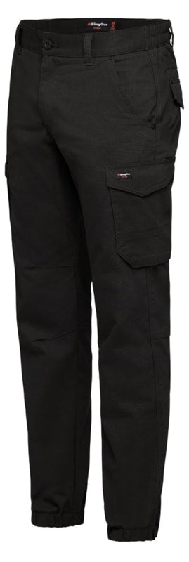 KingGee, Tradies Stretch Cuffed Pant, K69865 - Black (Size: 112)