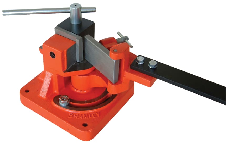 Bramley Bar Bender Model 062 showcasing robust cast iron design, 4-position clamping, and versatile bending capabilities.