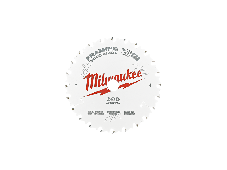 Milwaukee 165mm 24T Framing Circular Saw Blade-Each