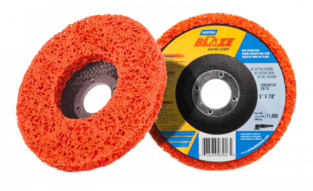 Blaze Rapid Strip Discs 180x22mm-10pk, durable ceramic alumina for efficient material removal and surface prep without shedding.