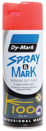 Dy-Mark Spray & Mark Fluoro Orange 350g (Each)