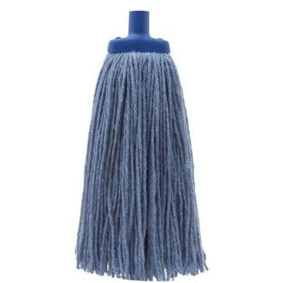 Blue Filta Janitors Mop Head, heavy-duty and absorbent, ideal for effective cleaning and color-coded hygiene.