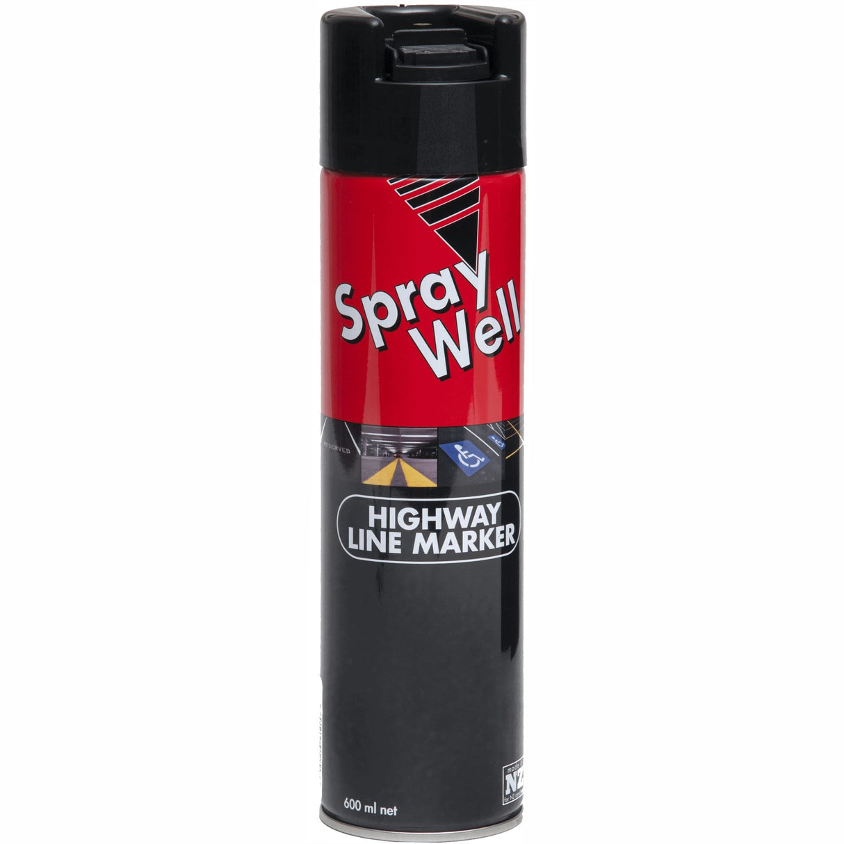 Spray Well Highway Line Marking Paint 600ml - Black