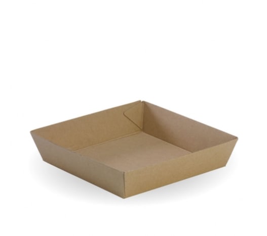 BioPak Recycled Paper Food Tray #2 200 x 200 x 45mm 60 (Pack)