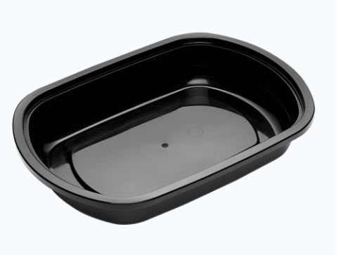Homeal HM-750 Black Container 750ml 215 x 155 x 38 mm 50 (Pack)